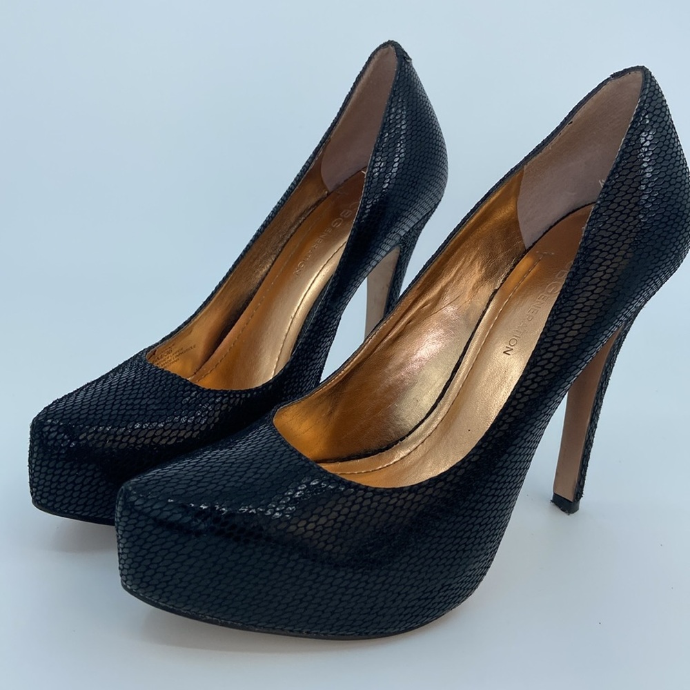 BCBG GENERATION BG-PARADE Leather Heel Shoes for WOMEN - Black - Size 6M